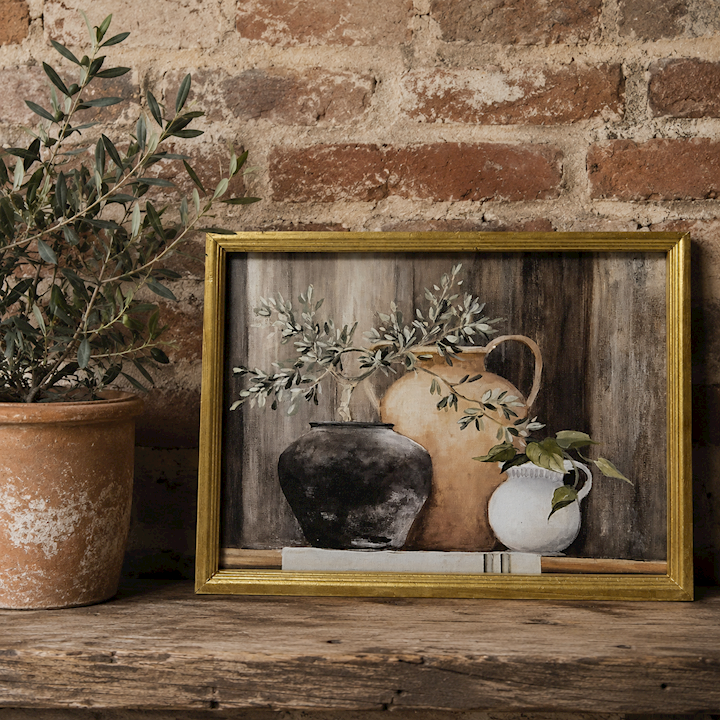 FRAMED JUGS & VASE 40x30cm